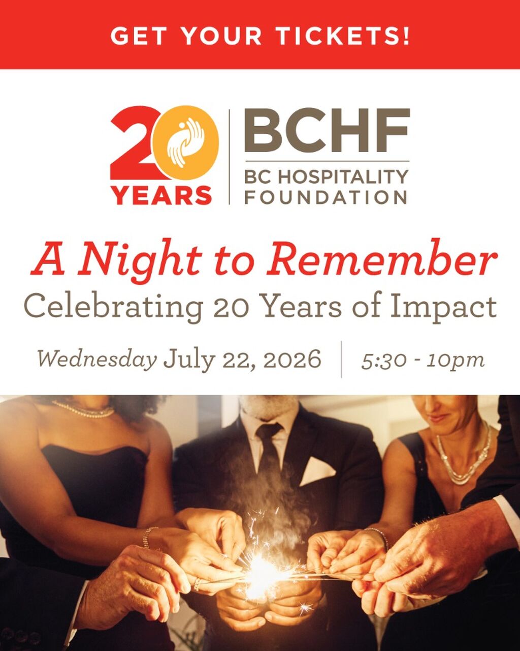 TICKETS FOR CELEBRATING 20 YEARS OF IMPACT