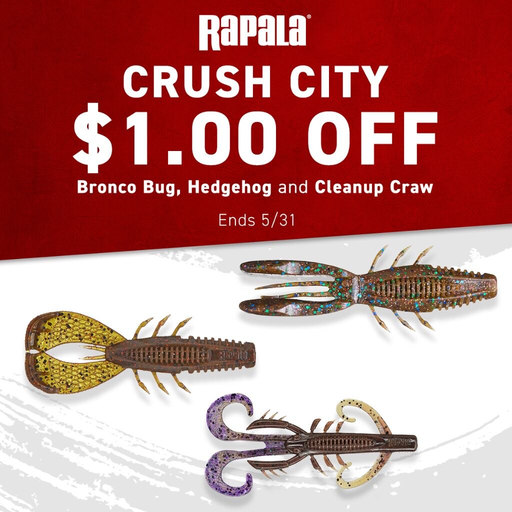 $1 Off Select* Rapala Crush City!