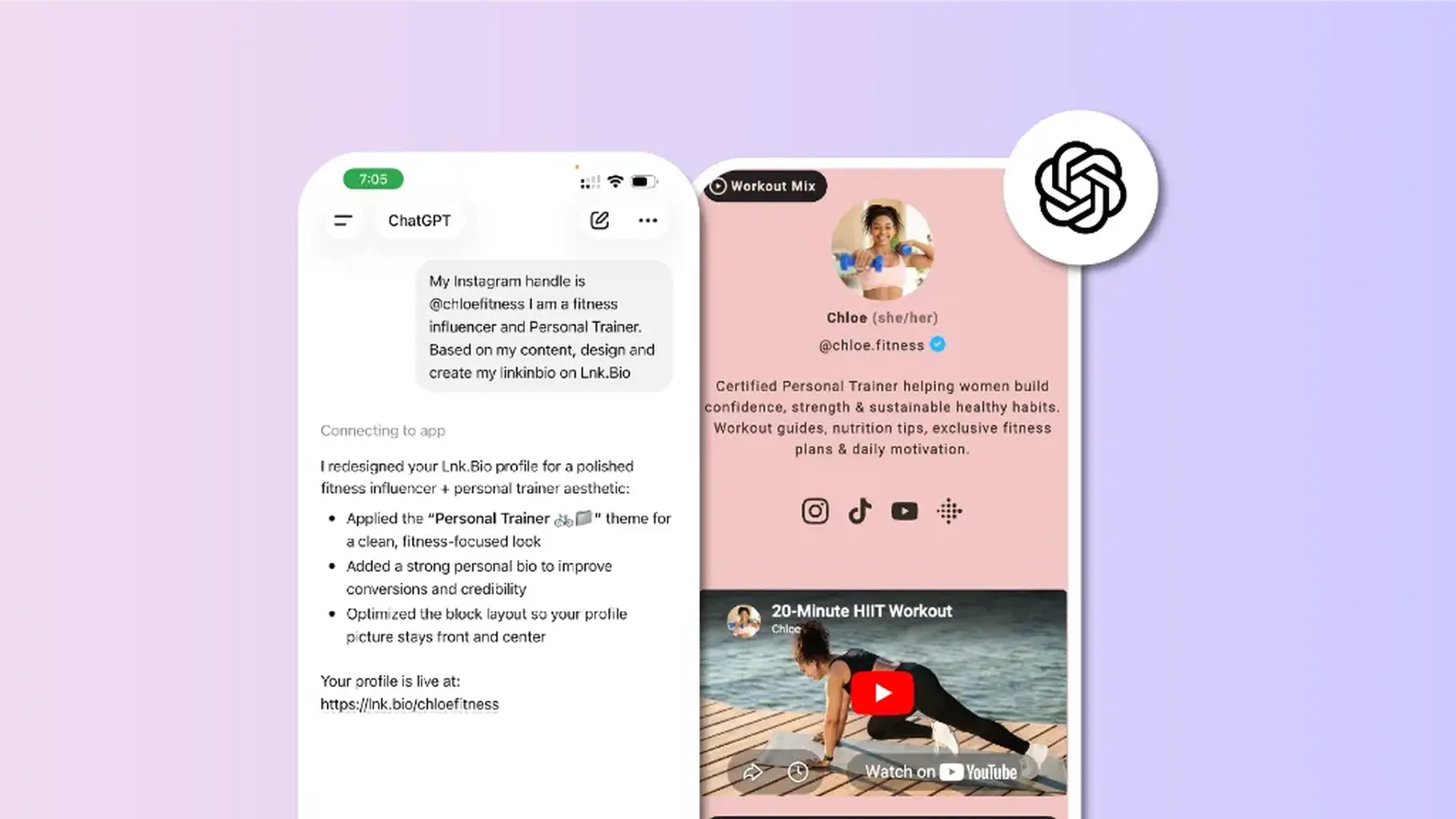 Manage your Lnk.Bio page directly from ChatGPT
