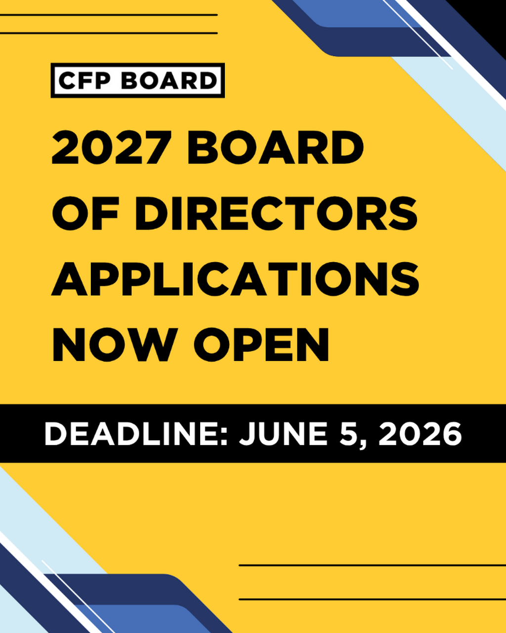 Board of Directors Application Announcement 2026