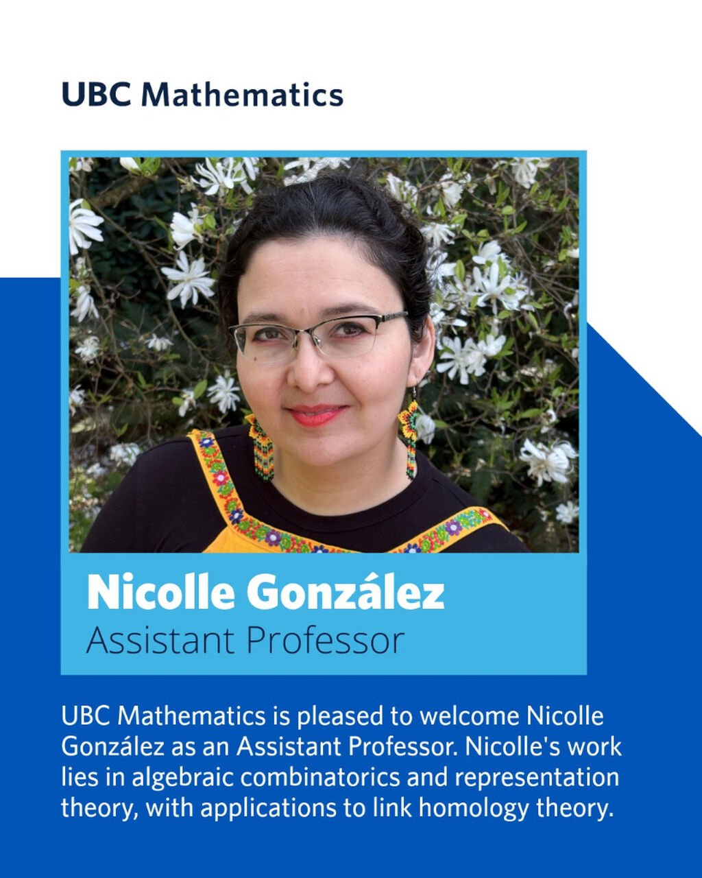 UBC Mathematics Welcomes Nicolle Gonz&aacute;lez