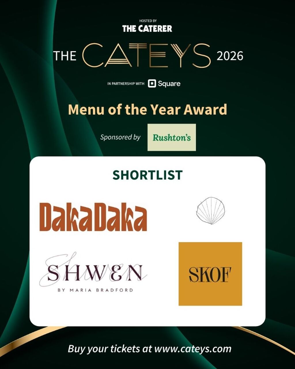 Menu of the Year Catey shortlist 