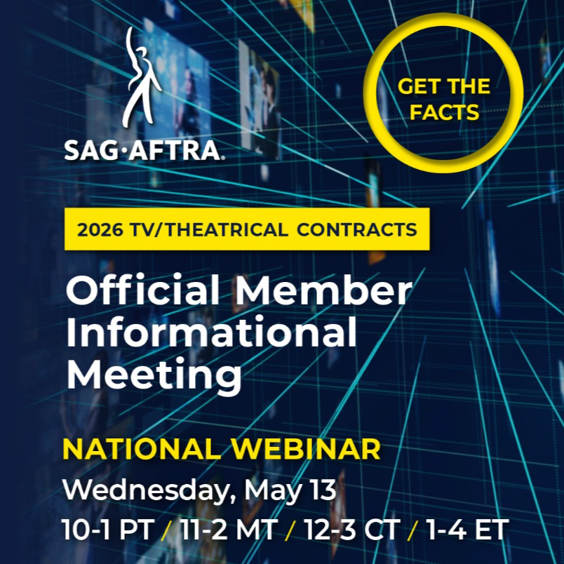 May 13: National TV/Theatrical Contracts Informational Meeting