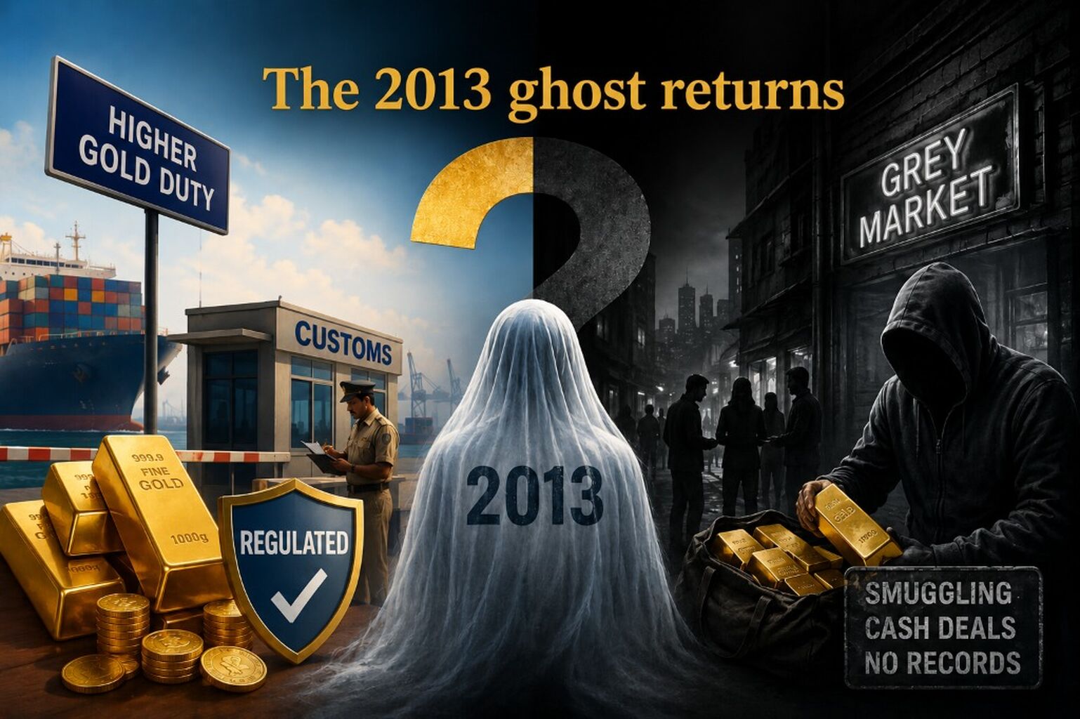 The 2013 ghost returns: Will higher gold duties actually restrict imports or just fuel the grey market? 