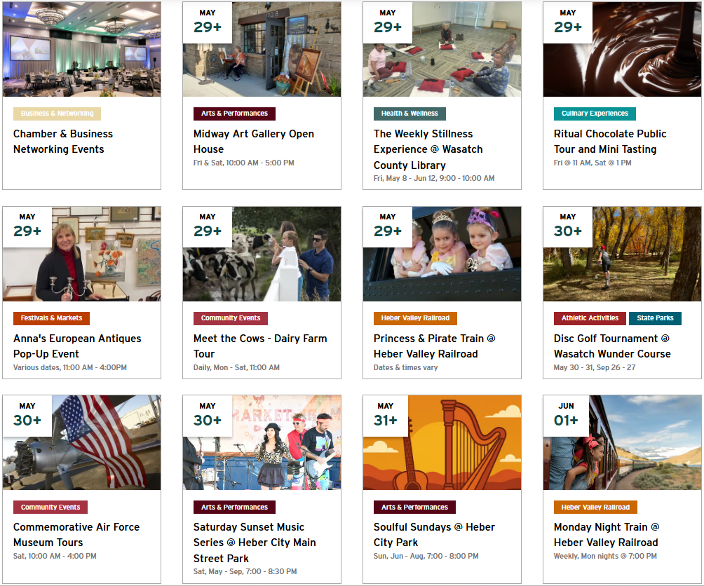 Upcoming Events in Heber Valley, Utah
