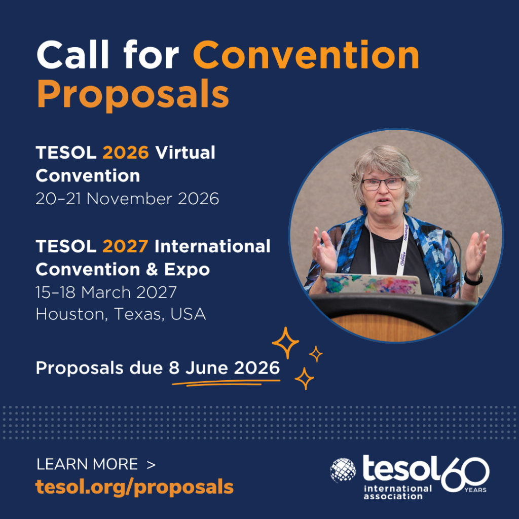 Submit your proposal - TESOL 2026 virtual & TESOL 2027