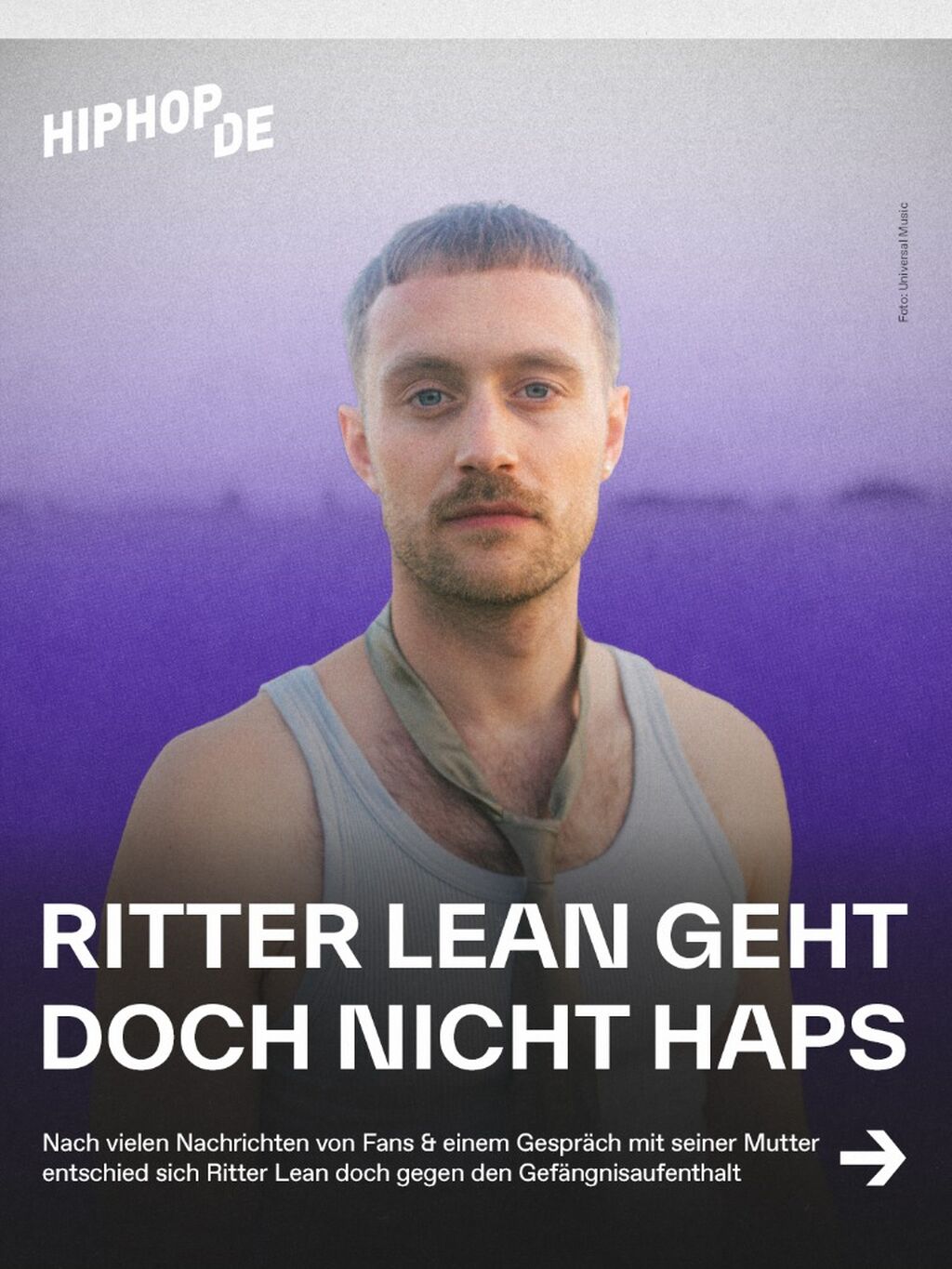 "Knast ist kein Joke": Ritter Lean will doch nicht ins Gef&auml;ngnis