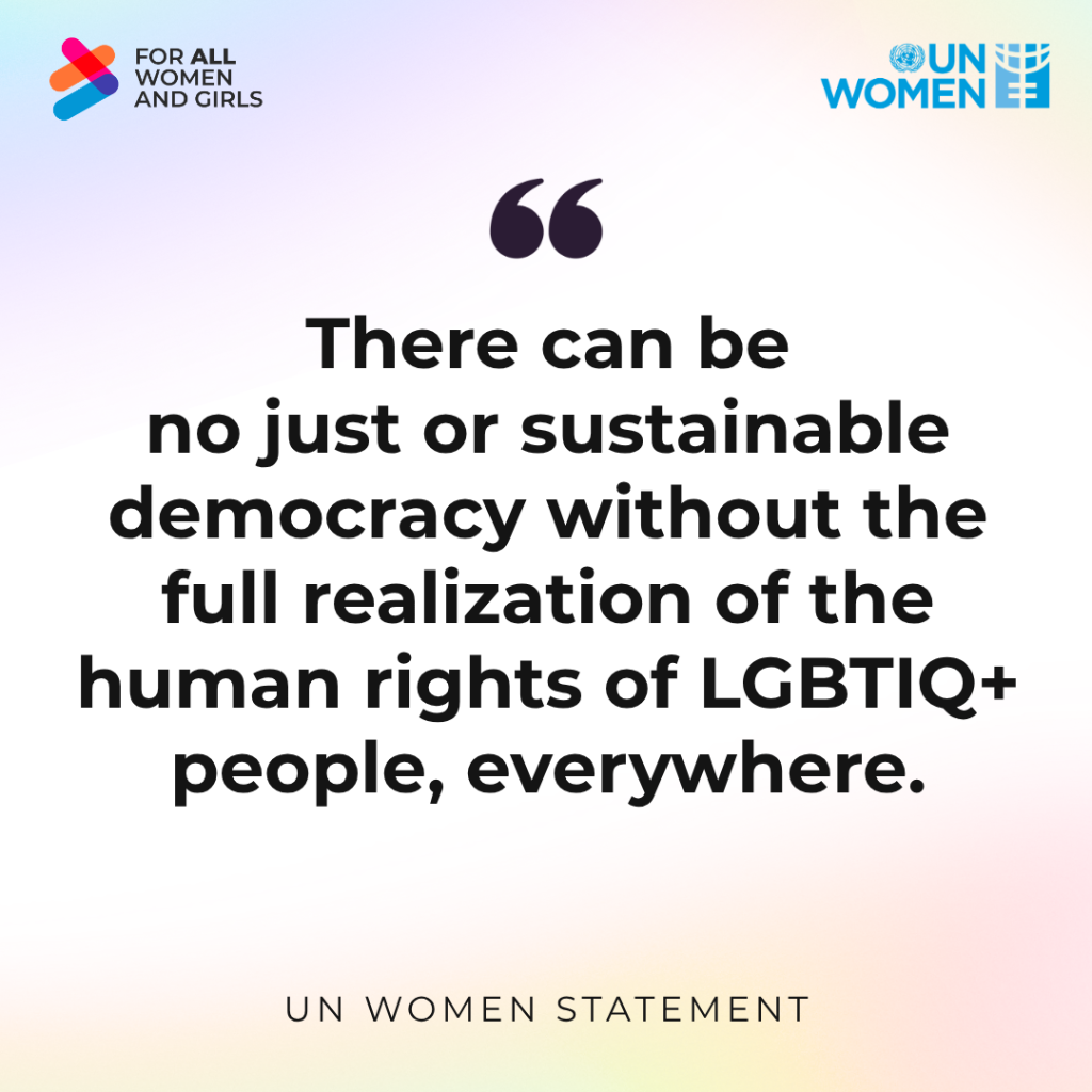UN Women statement on the International Day Against Homophobia, Biphobia and Transphobia