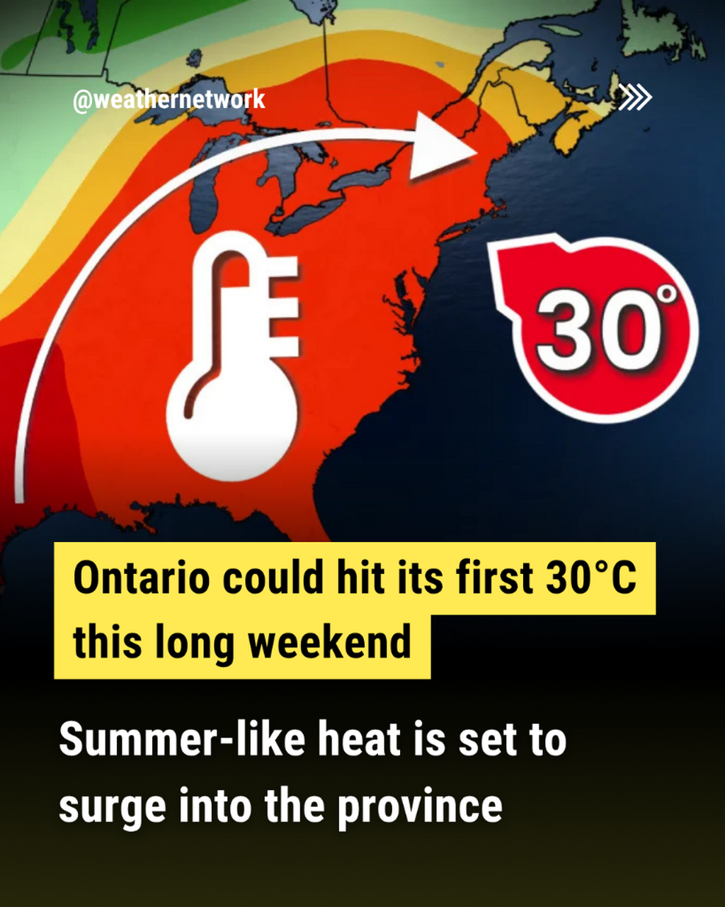  A well timed warm-up could bring Ontario's first 30&deg;C day this long weekend