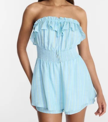 Strapless Ruffle Romper