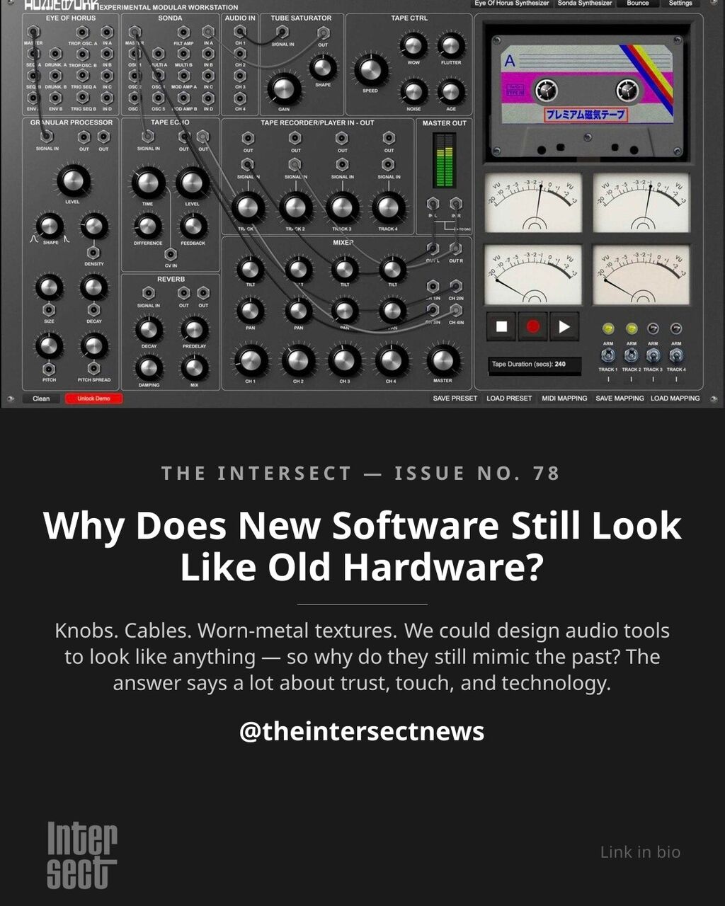 Why does audio software still look like a patchbay from 1978? 🎛️