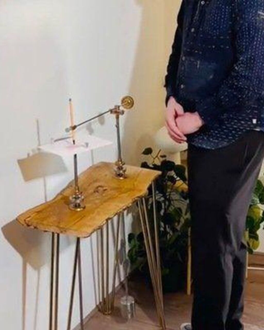 A pendulum draws a picture. The picture takes hours. The machine is also, apparently, a piece of fur
