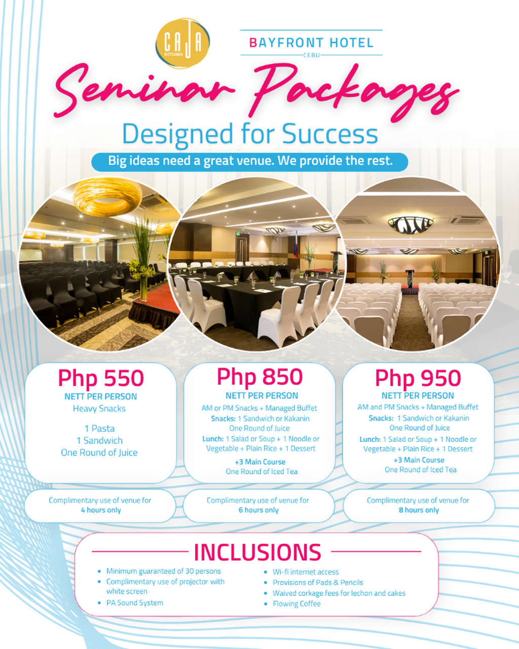 Bayfront Hotel Cebu introduces seminar packages for productive corporate gatherings