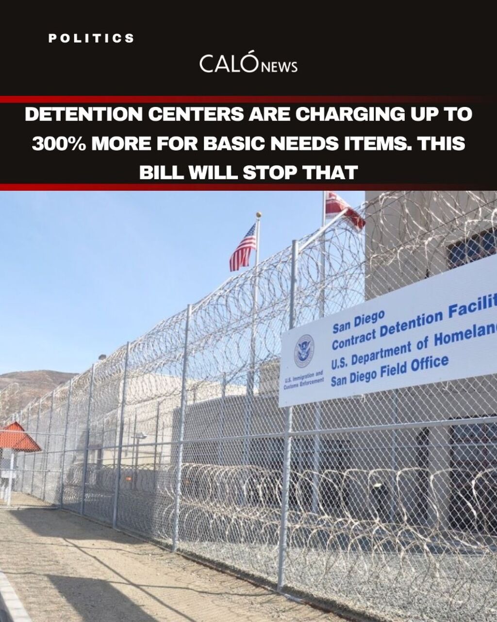 Detention centers are charging up to 300% more for basic needs items. This bill will stop that