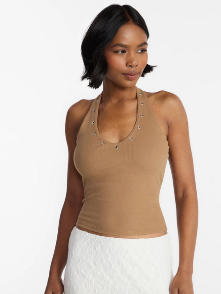 Grommet Halter Top