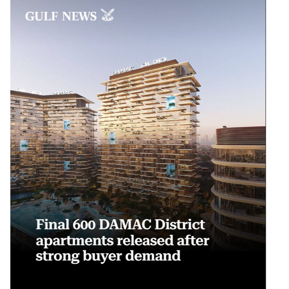 Final 600 DAMAC District apartments released after strong buyer demand