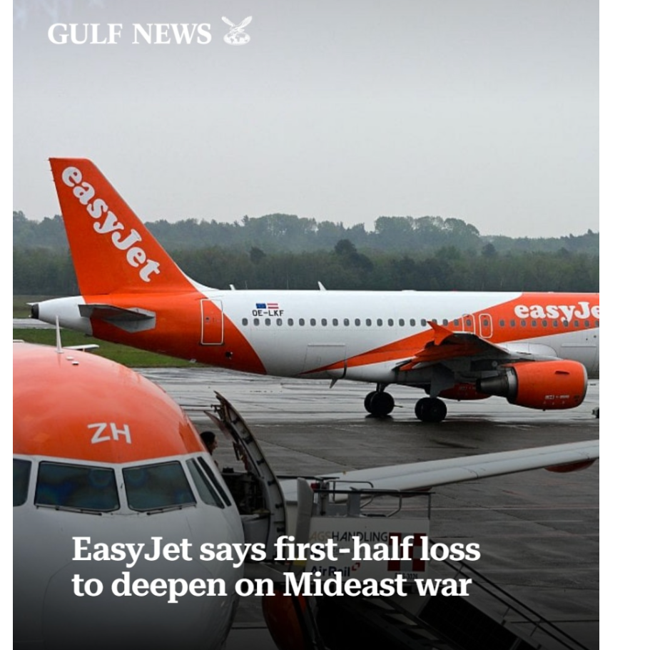 Easy Jet says first-half loss to deepen on Mideast war
