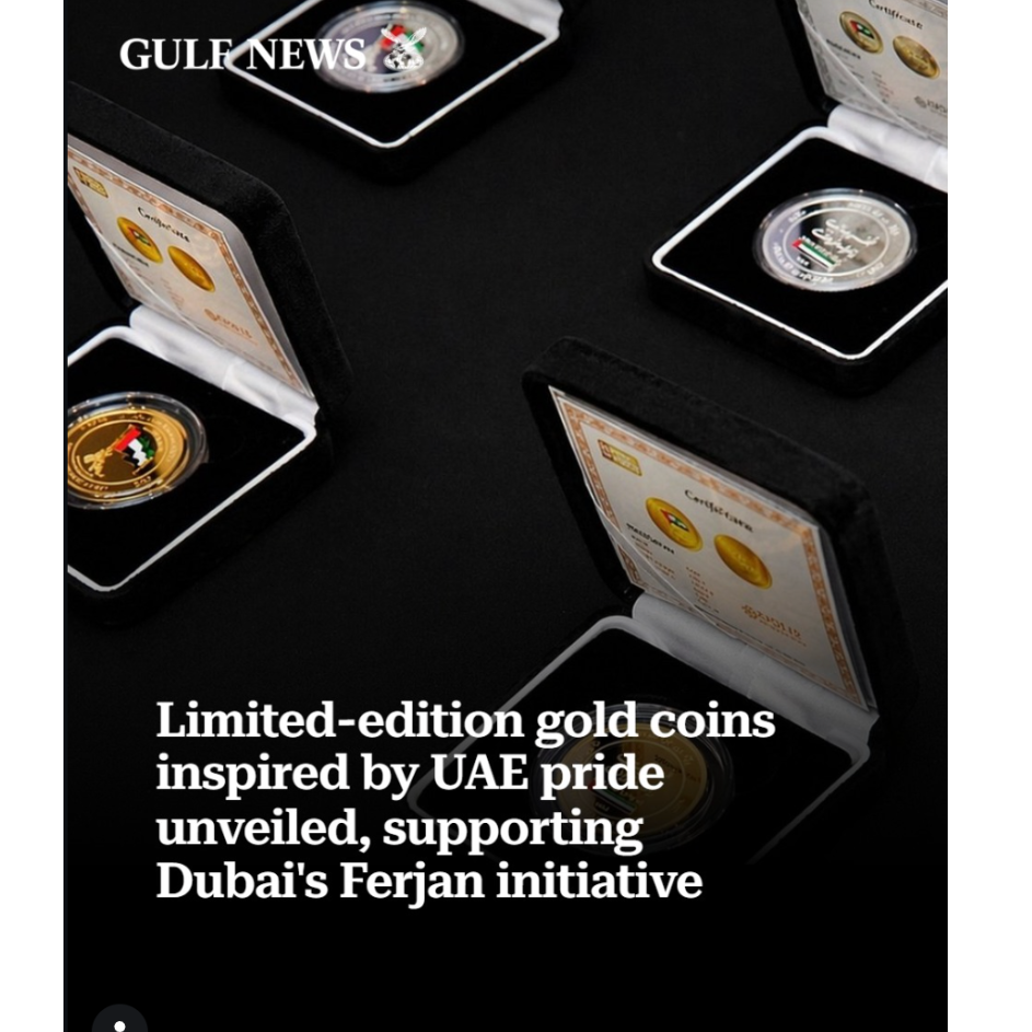 Limited-edition gold coins inspired by UAE pride unveiled, supporting Dubai's Ferjan initiative