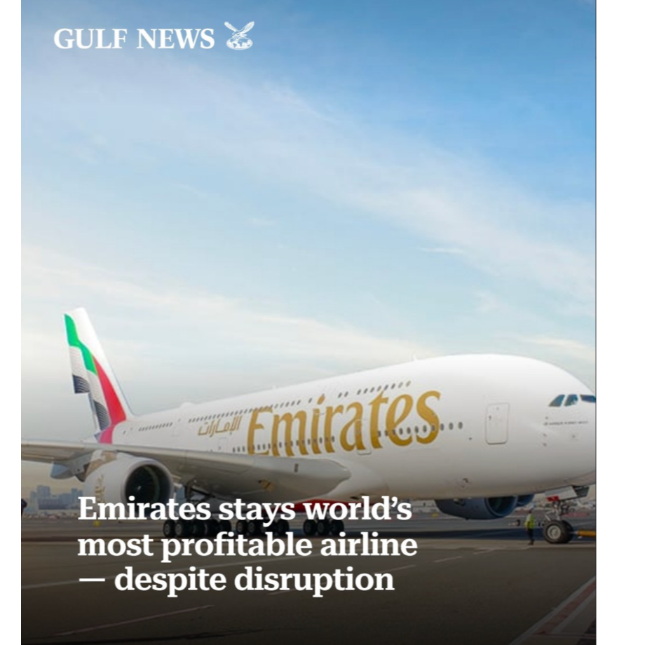 Emirates stays world's most profitable airline - despite disruption