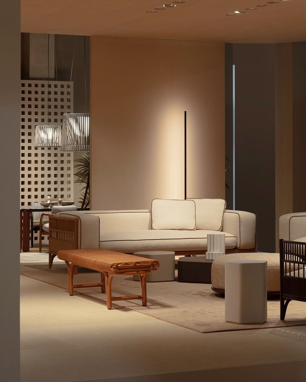 At Salone Mobile we featured our Cadenza collection which draws from Expormim&rsquo;s rattan tradition