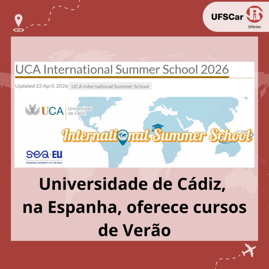 inscri&ccedil;&otilde;es at&eacute; 14/06: Universidade de C&aacute;diz, na Espanha, oferece cursos de Ver&atilde;o em 2026