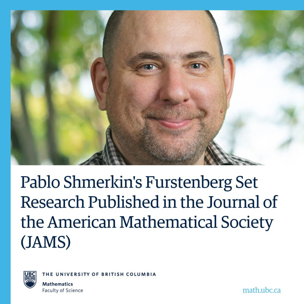 Pablo Shmerkin's Furstenberg Set Research Published in JAMS