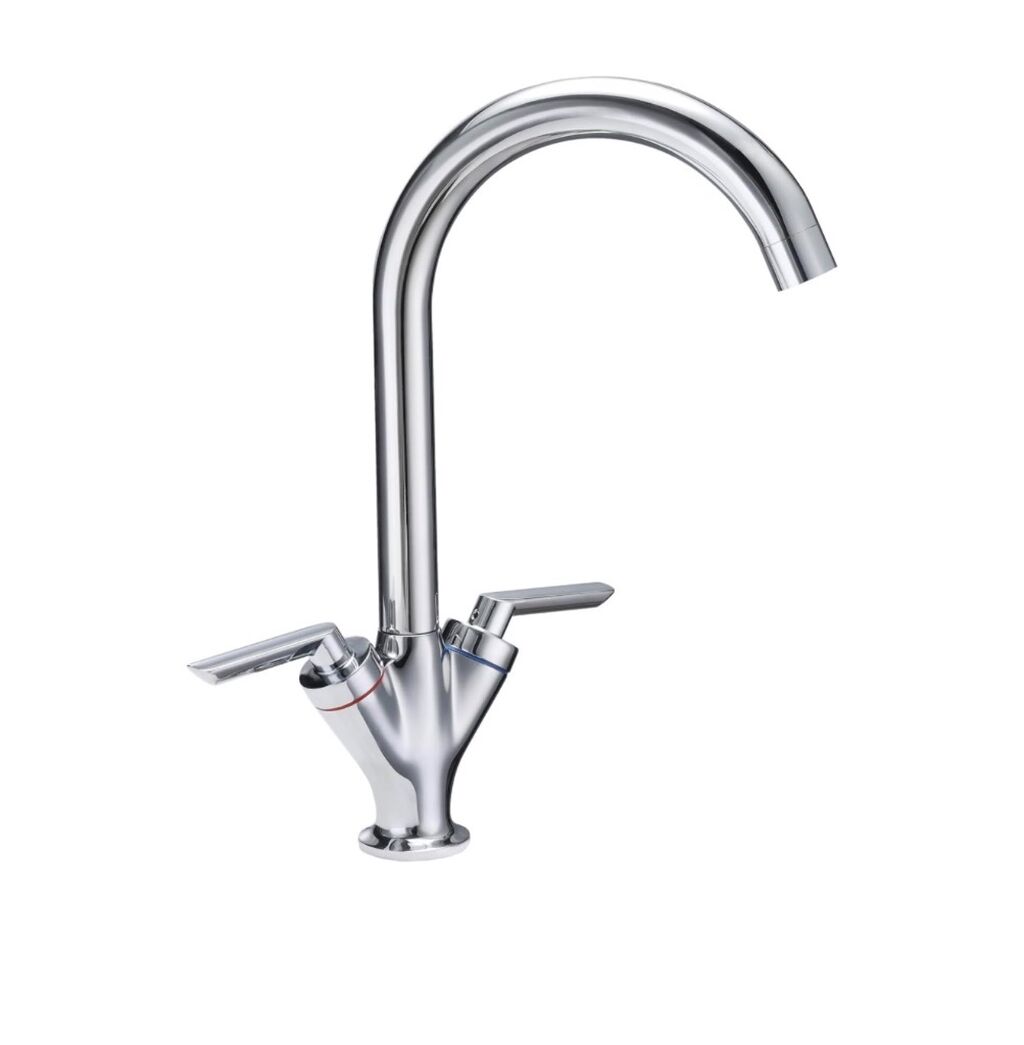 Kitchen Tap, Dual Lever Sink Mixer Tap