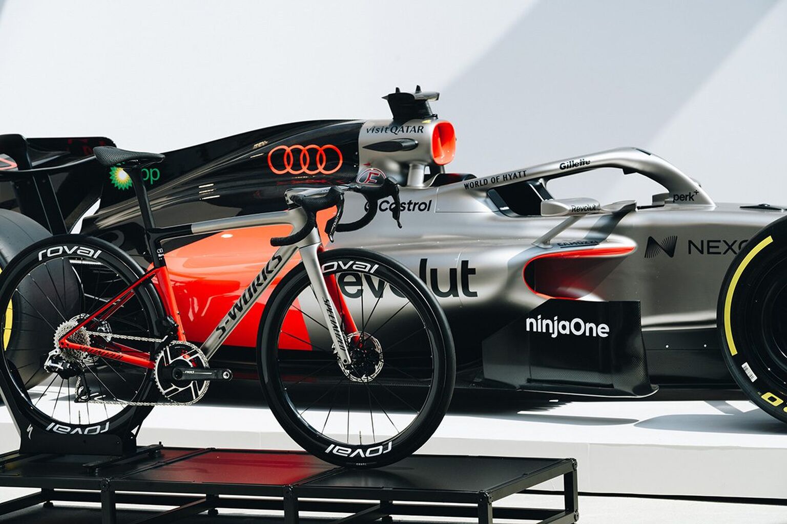 Specialized and Audi's F1 team join forces with racing livery Tarmac, with more "cool collaborations" to come