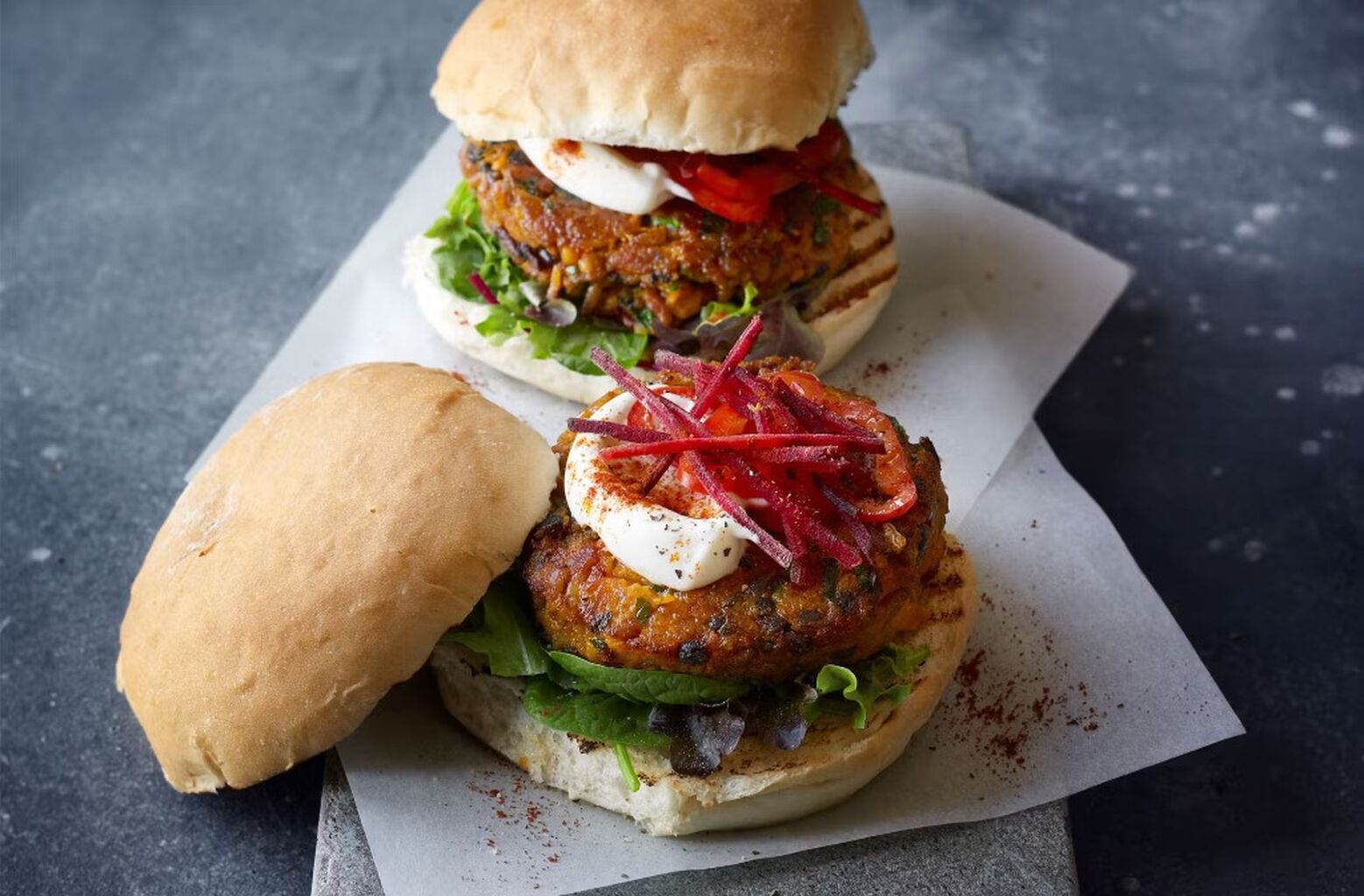 🍔Butternut, sweet potato & grain burgers