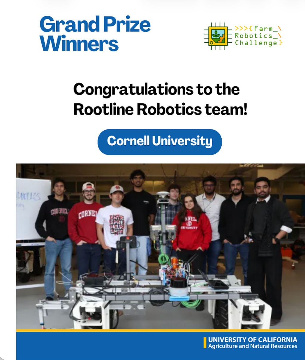 Student teams from across California and around the world win Farm Robotics Challenge awards