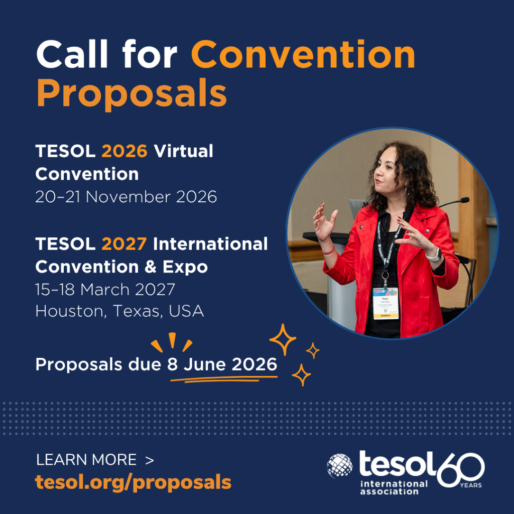 Submit your proposal - TESOL 2026 virtual & TESOL 2027