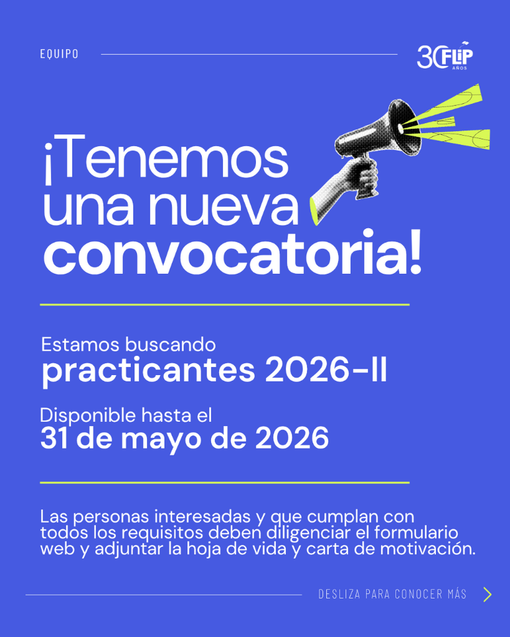 Convocatoria practicantes 2026 II