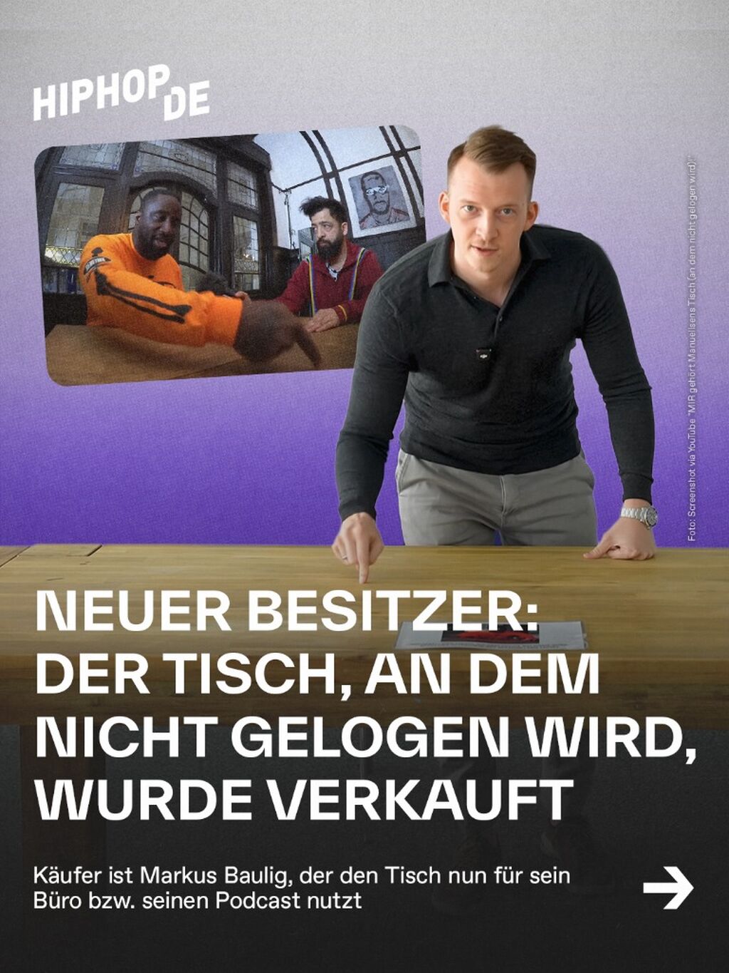 Neuer Besitzer: Der Tisch, an dem nicht gelogen wird, wurde verkauft