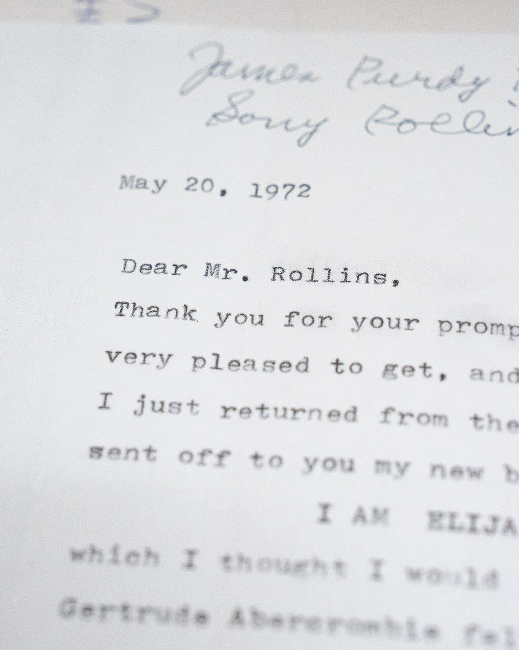 The James Purdy Papers at the Ransom Center
