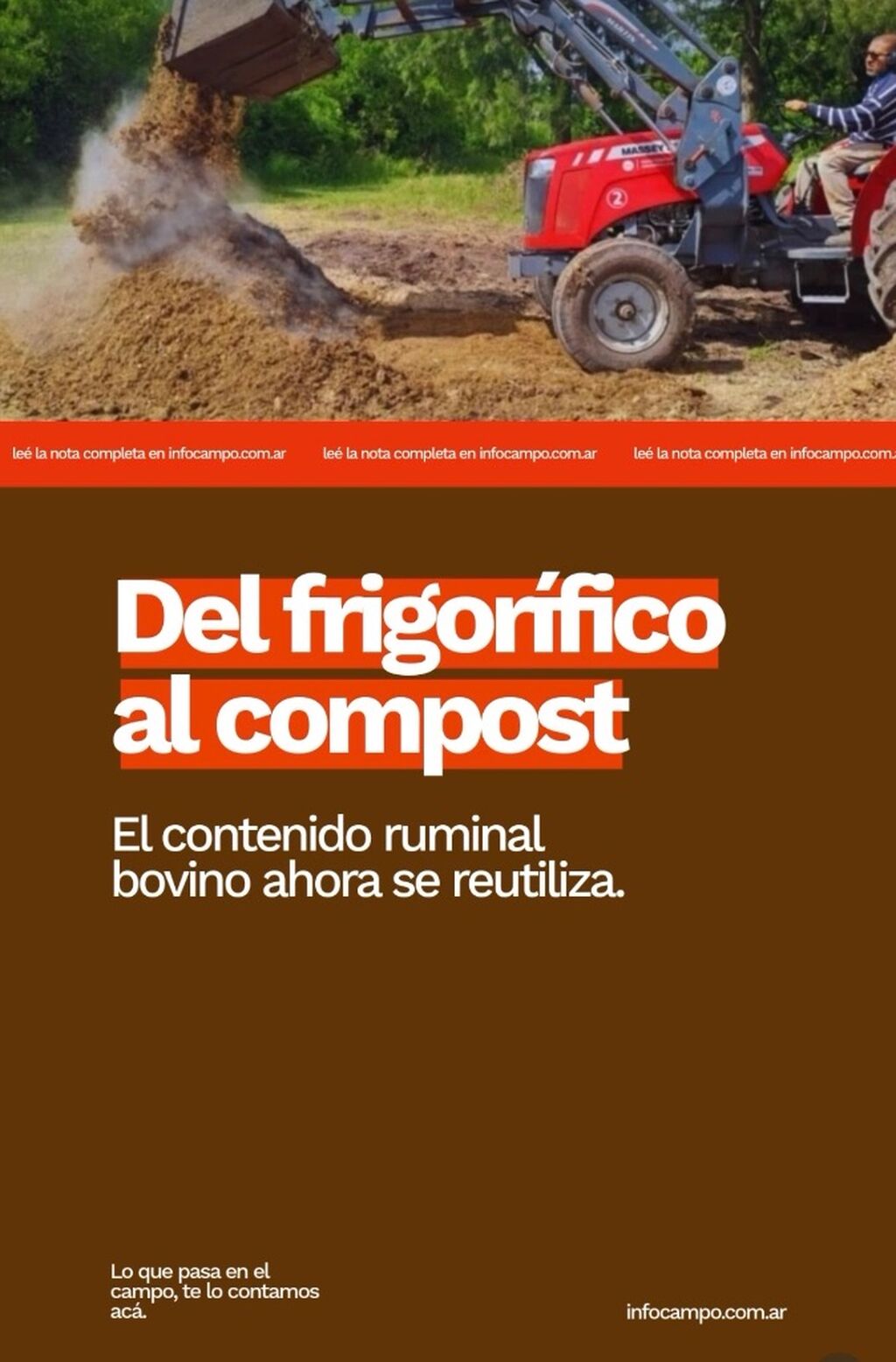 Econom&iacute;a circular: en uno de los frigor&iacute;ficos m&aacute;s grandes, el contenido ruminal bovino se convierte en compost | Infocampo