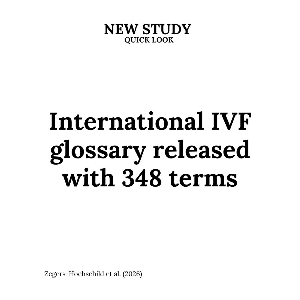 The International Glossary on Infertility and Fertility Care, 2025