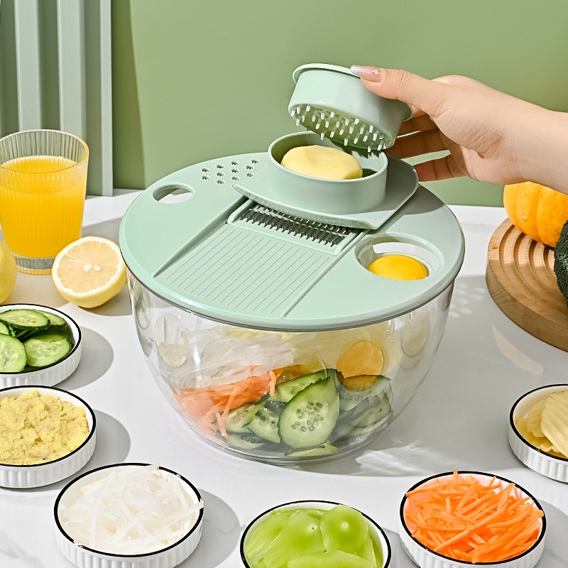 Multifunctional Salad Spinner 5L Vegetable Chopper 6 Blades