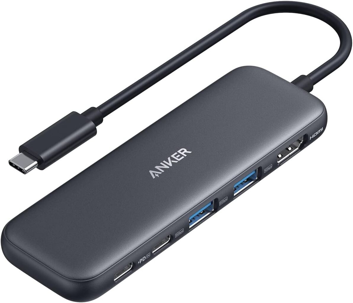 Anker USB C Hub, 5-in-1 USBC to HDMI Splitter with 4K Display, 1 x Powered US...