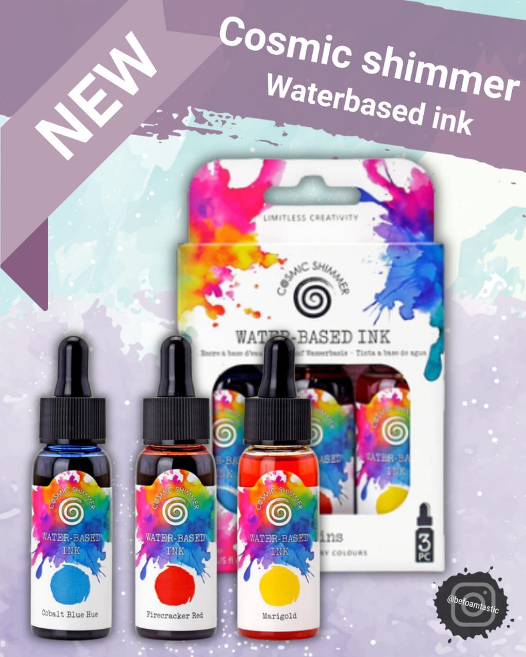 Cosmic shimmer waterbased inks