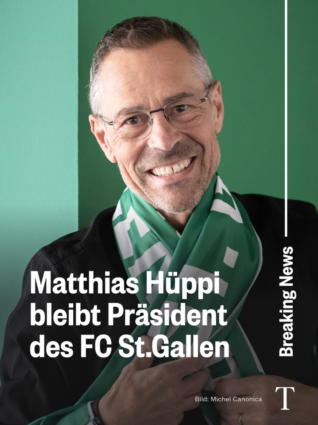 Matthias H&uuml;ppi bleibt Pr&auml;sident des FC St.Gallen