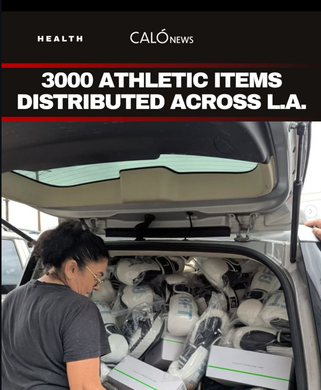 3000 athletic items distributed across L.A.