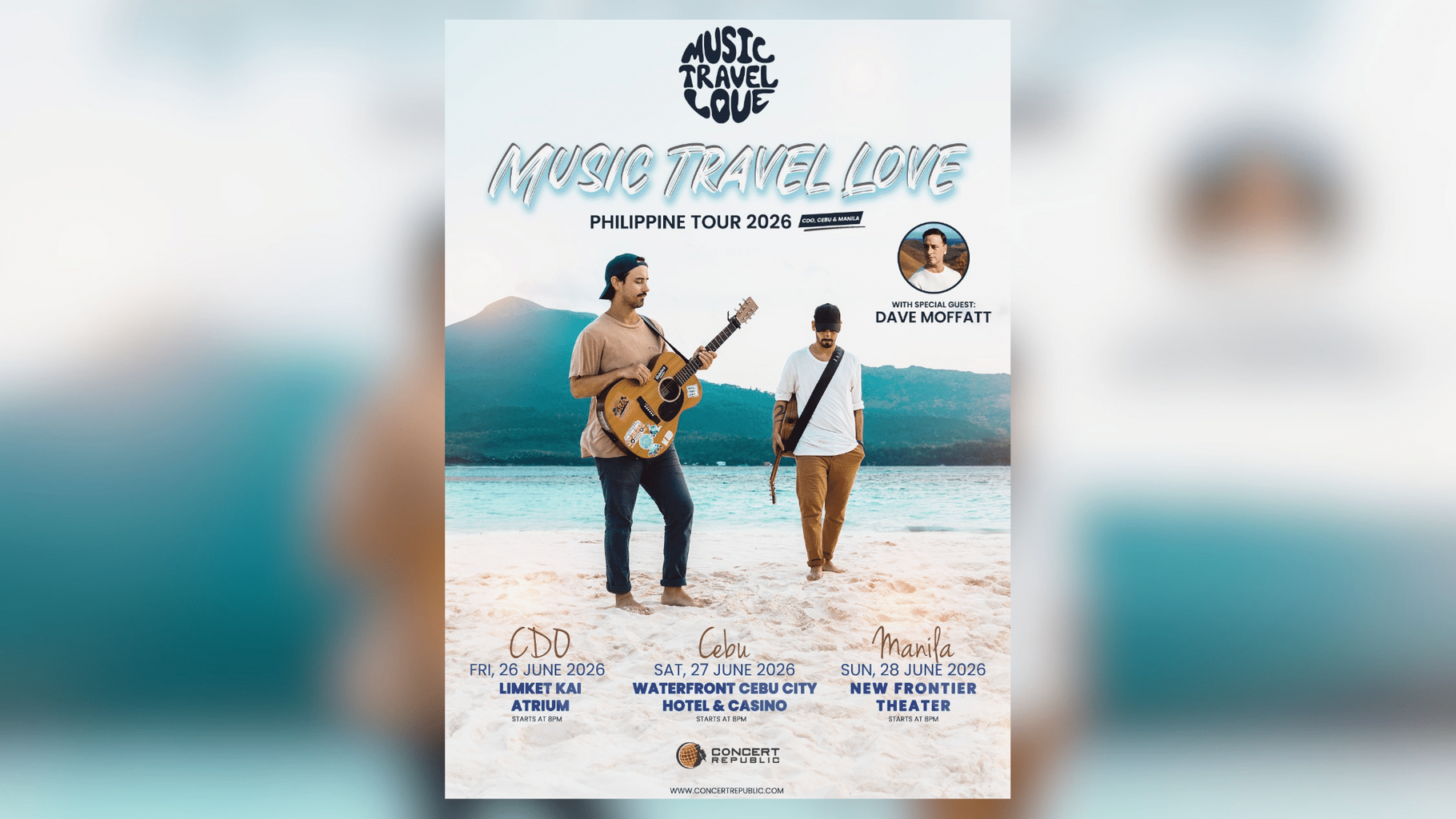 Dave Moffatt is joining Music Travel Love on their Philippine Tour this June