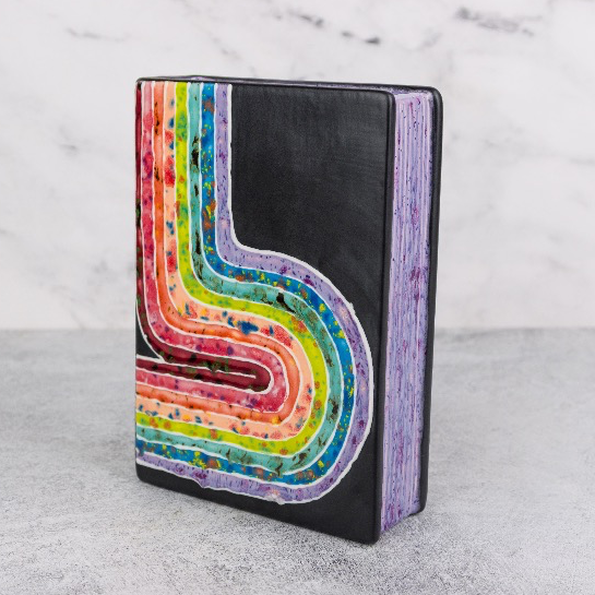 Rainbow Jungle Gems Book Vase