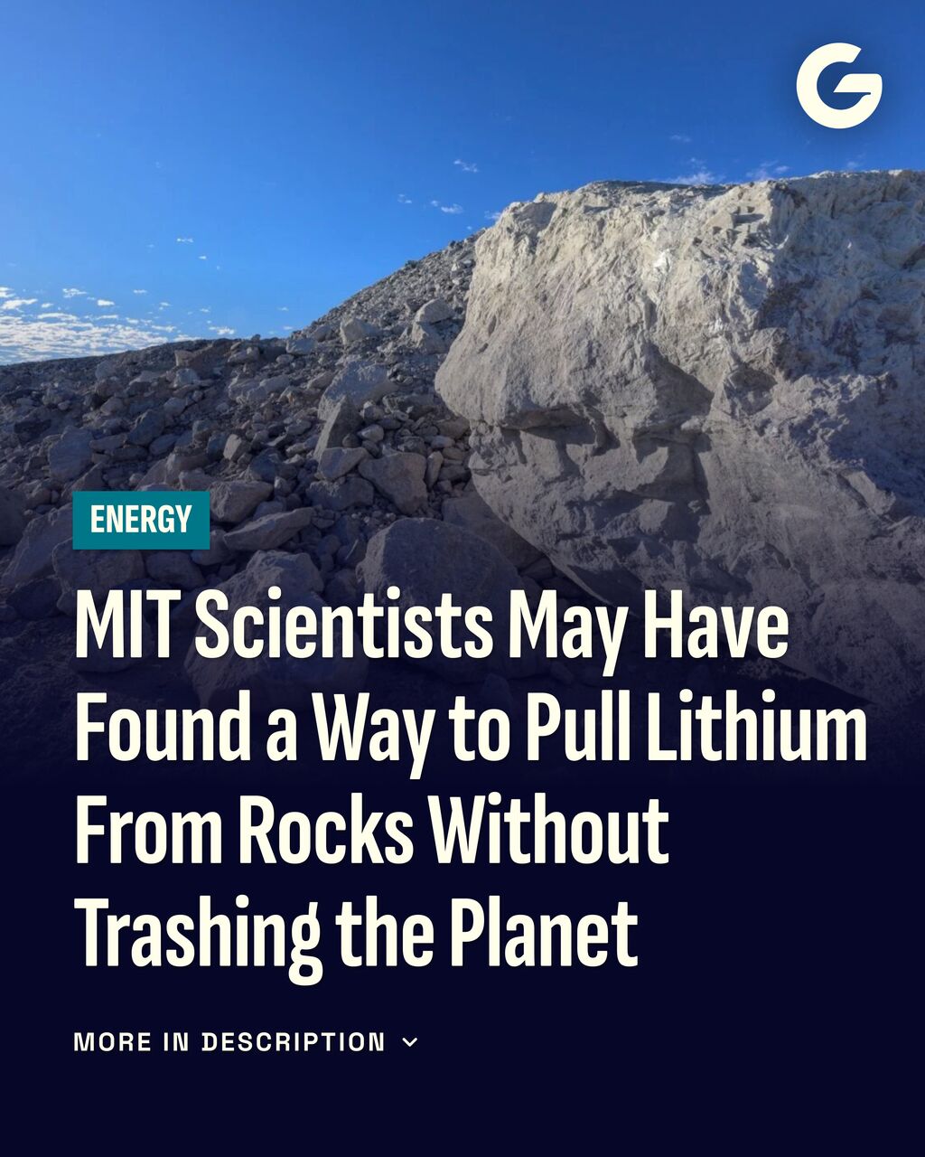 MIT Scientists May Have Found a Way to Pull Lithium From Rocks Without Trashing the Planet
