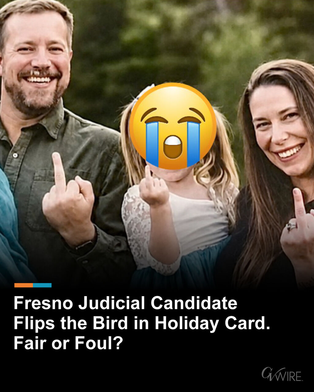 Fresno Judicial Candidate Flips the Bird in Holiday Card. Fair or Foul?