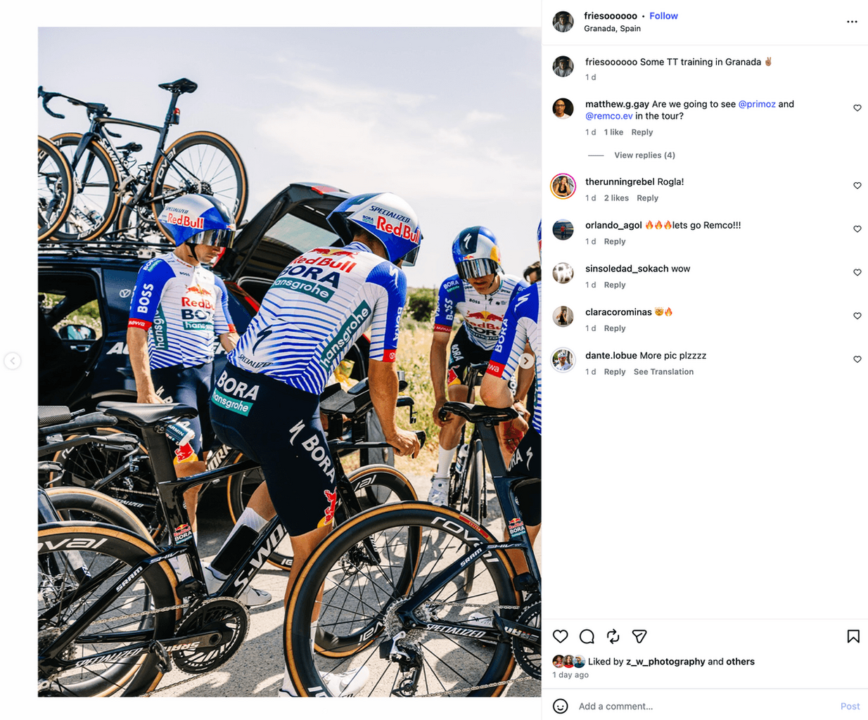 Specialized Tarmac SL9 leaks confirmed in Red Bull - Bora - hansgrohe Instagram photobomb | BikeRadar