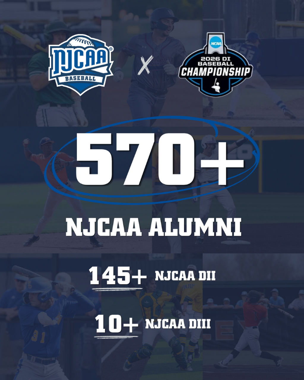 570+ NJCAA Alumni Competing in NCAA DI Baseball Championship