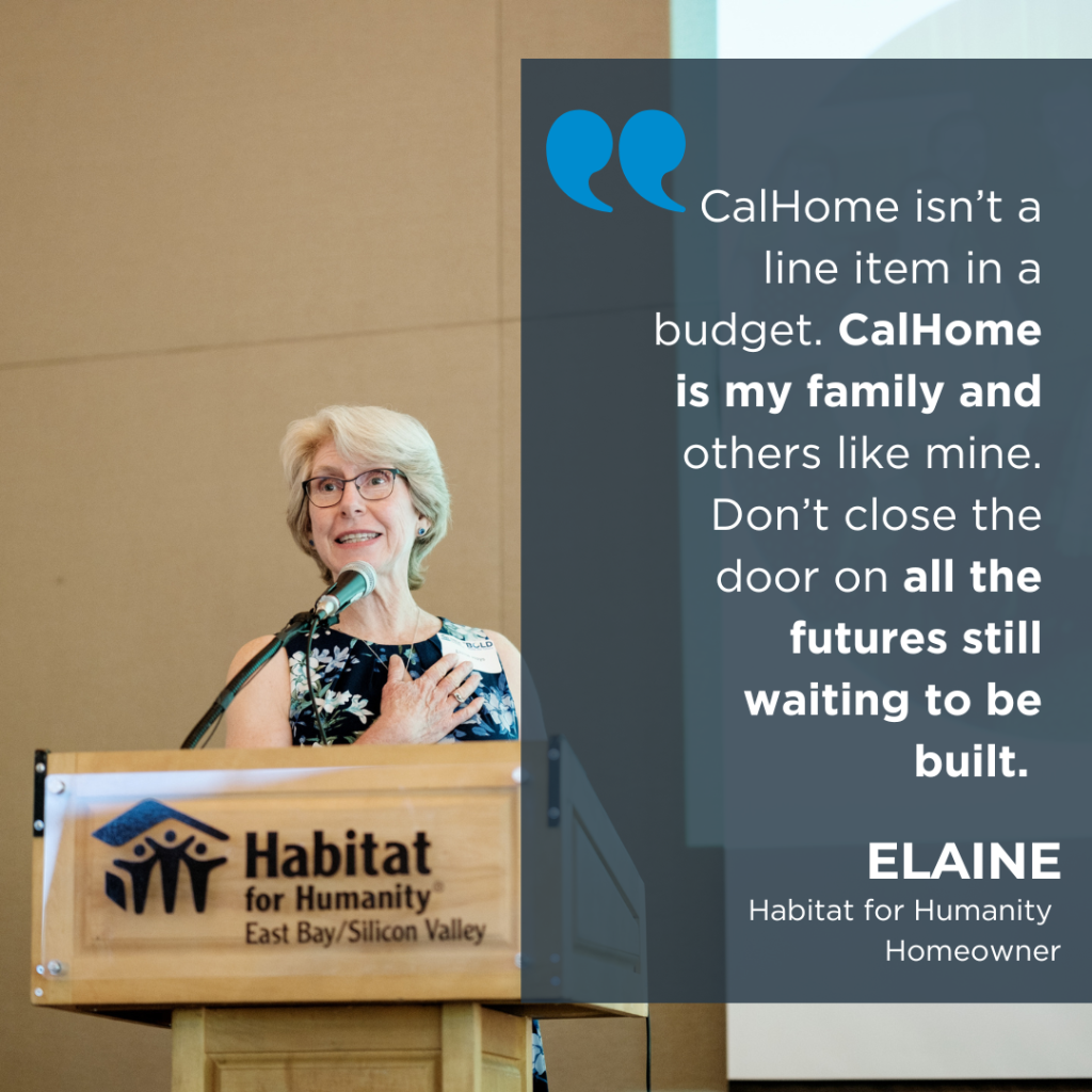 Habitat homeowner's plea for calhome