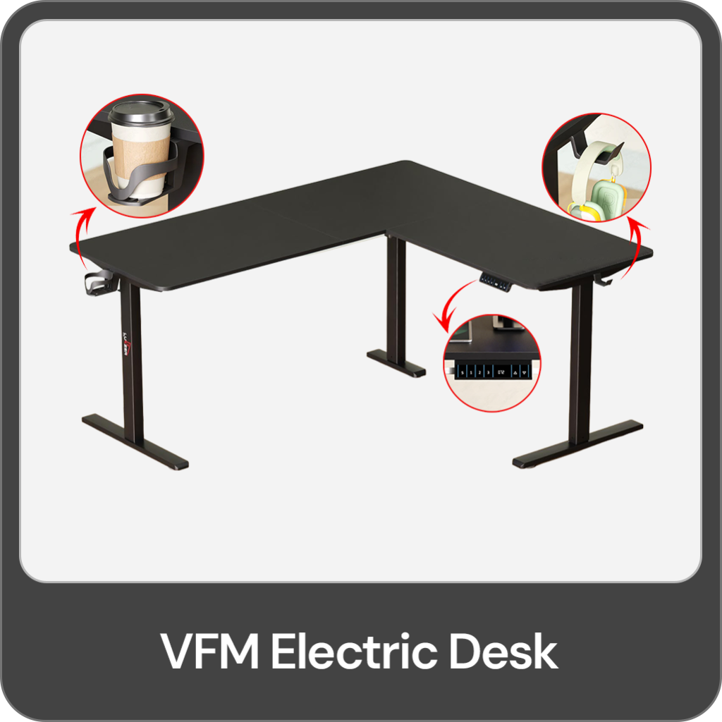 L Shaped Electric Desk 