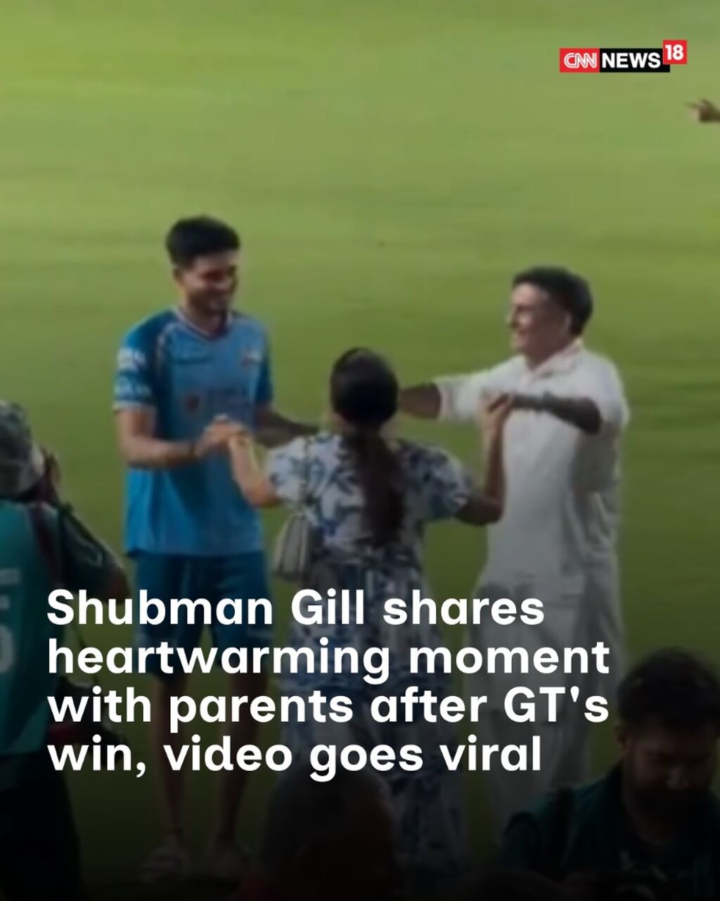 Shubman Gill Shares Heartwarming Moment With Parents After GT's Win, Video Goes Viral